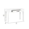 Thiem Writing Laptop Desk, 1 Drawer, White Veneer, 42 Inch