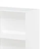 Thiem Bookcase, 4 Cube Shelves, White, Black Veneer, 43 Inch
