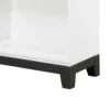 Thiem Bookcase, 4 Cube Shelves, White, Black Veneer, 43 Inch