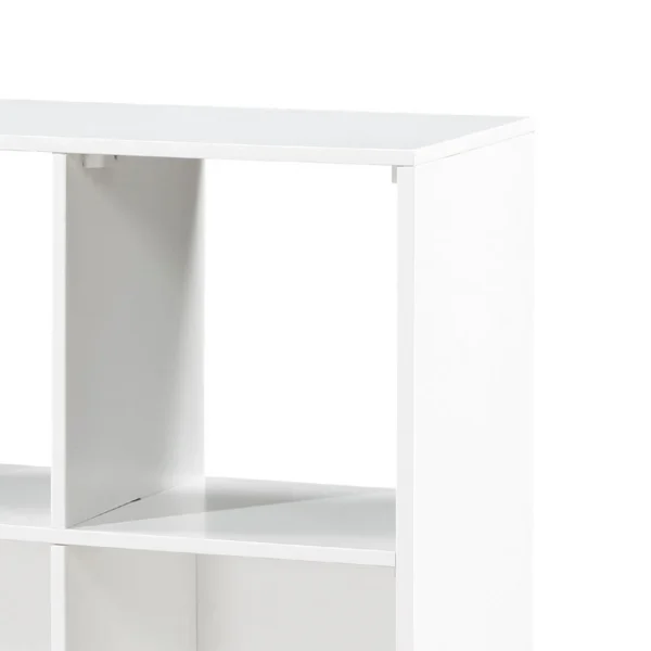 BM335963_2_f10e0671-ae09-4a32-99db-b0b3fc70211d Thiem Bookcase, 6 Cubby Style Shelves, White, Black Veneer, 40 Inch