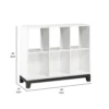 BM335963_4_343b7b37-dfea-4307-ac60-ccdf6ebc1fc4 Thiem Bookcase, 6 Cubby Style Shelves, White, Black Veneer, 40 Inch
