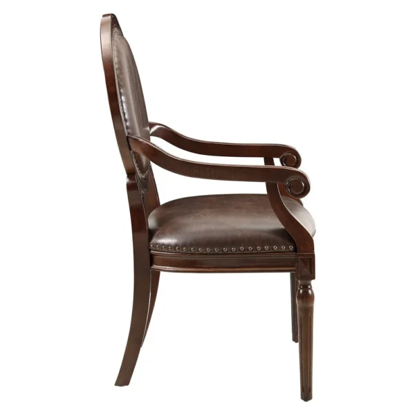 BM335966_2_fa4a875f-9626-4020-a8a8-2b18f81085a7 Alder Desk Armchair, Dark Brown Faux Leather, Solid Wood and Foam