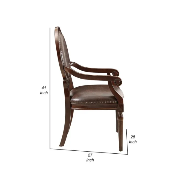 BM335966_4_9a526a9a-6bb8-478f-b9e1-89cad30b0416 Alder Desk Armchair, Dark Brown Faux Leather, Solid Wood and Foam