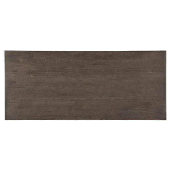 Luon Writing Desk, Traditional Classy Dark Oak Brown Veneer, 60 Inch