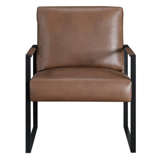 BM335996_1_1de78cc0-3d85-4a27-9e47-2a2300b812f2 Mackie Accent Armchair, Dark Brown Faux Leather, Black Metal Frame