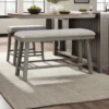 BM336003_5 Anab Counter Height Bench, Foam Cushioned Polyester, Gray Wood
