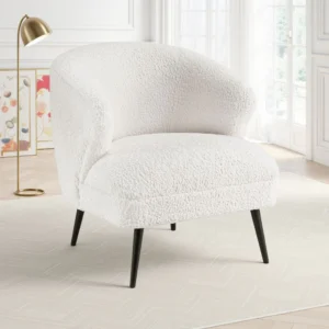 BM336012_5 Neda Accent Chair, Soft Beige Boucle, Curved Barrel Back