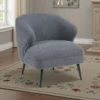 BM336014_5 Neda Accent Chair, Soft Dark Gray Boucle, Curved Barrel Back