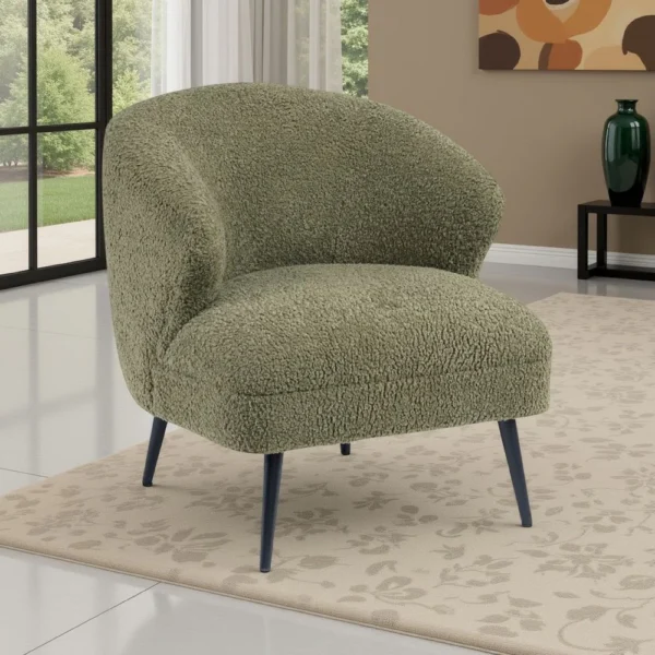 BM336015_5 Neda Accent Chair, Soft Sage Green Boucle, Curved Barrel Back