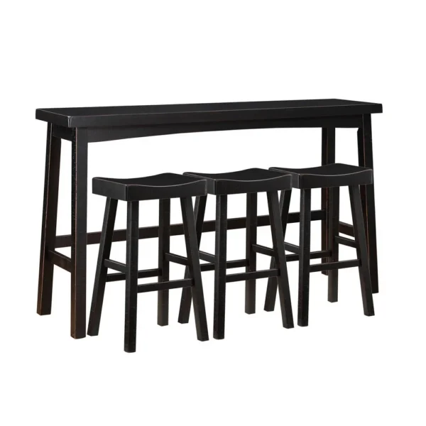 BM336035_c43385cf-9573-4768-a34b-02733837f1d7 Casy 4pc Bar Height Table Set, 3 Contoured Stools, Black Rubberwood