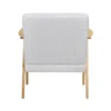 Cathy Accent Club Armchair, Soft Light Gray, Natural Brown Wood