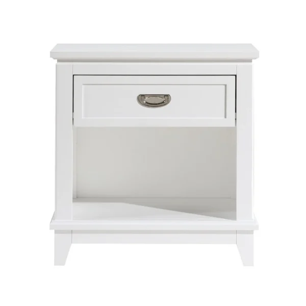 BM336219_1_486cc448-8eb9-49a0-8ef6-661ee390c578 Sely Nightstand, 1 Drawer w Open Cubby, White Wood, Ring Handle