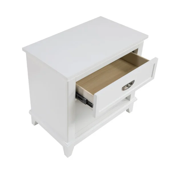 BM336219_2_55f75416-a4b8-4cd5-806e-f40d47a5a3e6 Sely Nightstand, 1 Drawer w Open Cubby, White Wood, Ring Handle