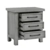 BM336314_1_5e726662-78d8-430b-b720-020d5980038e Daisy Nightstand, Gray Mango Veneer, 3 Drawers, Bronze Metal Knobs