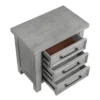 BM336314_2_6ed2a414-55c2-4fd1-b040-aa1523ab0a28 Daisy Nightstand, Gray Mango Veneer, 3 Drawers, Bronze Metal Knobs