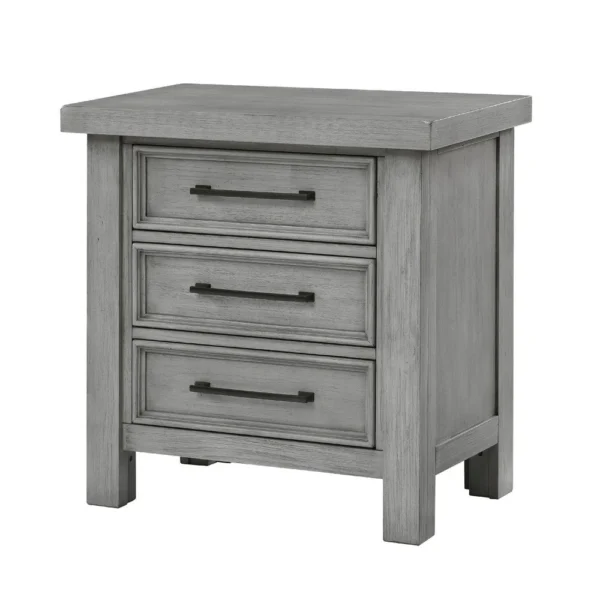 BM336314_3_838ec1e7-1902-4ca5-99d0-b093388a1088 Daisy Nightstand, Gray Mango Veneer, 3 Drawers, Bronze Metal Knobs