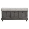 Wali 44 Inch Bench with Lift Top Storage, Plush Gray Cushioned Seat