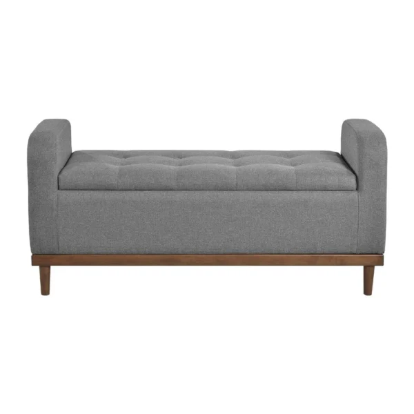 BM336338_1_0317f4bd-8310-4686-915d-088cf5417734 Bity Lift Top Storage Bench, Medium Gray Textured Fabric, Wood 50 Inch