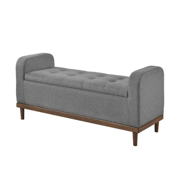 BM336338_3_8246a36f-ae17-4bc8-986c-bbac41c51307 Bity Lift Top Storage Bench, Medium Gray Textured Fabric, Wood 50 Inch