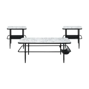 BM336352_32948d22-ea38-48d7-b020-72e0a7cab7fd Marty 3pc Coffee End Table Set, White Marble Fluted Glass Tops, Black
