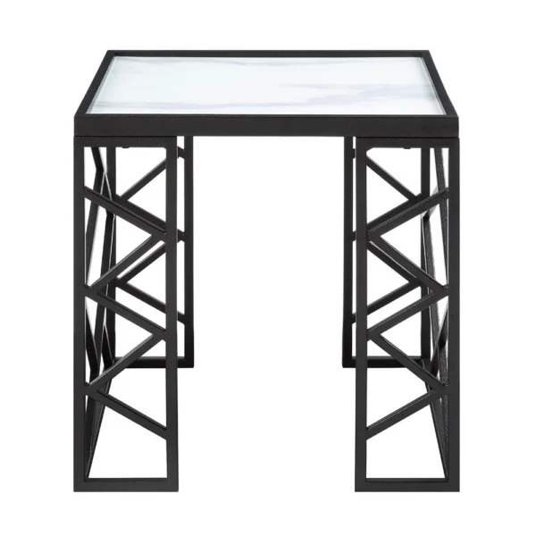 BM336353_2_7307e70b-ff16-4ce9-95d3-b21464e27a6b Anya 3pc Coffee and End Table Set, White Marble Print Glass Top, Black