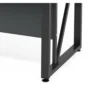 Tibe Computer Desk, 55 Inch Rectangle Top, Brown Wood Black Metal Legs