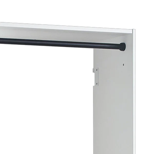 BM337082_1_6b736668-01db-42d9-ac1e-1db7d474c04c Vedz Wall Mounted Walk in Closet, 2 Hanging Rods, White Melamine