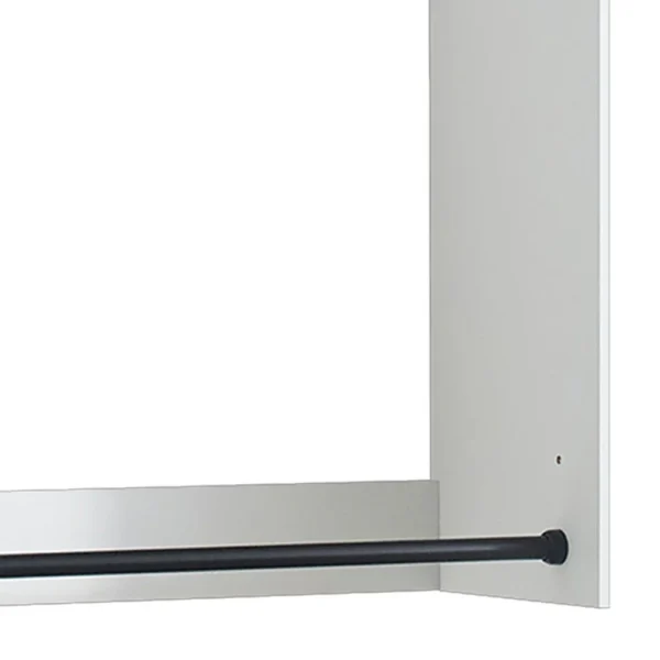 BM337082_3_f02bcab1-b9b7-401f-becc-9312a4e6e264 Vedz Wall Mounted Walk in Closet, 2 Hanging Rods, White Melamine