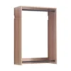 BM337083_c88e31a0-edb2-49cc-b9b7-aef356dbc735 Vedz Wall Mounted Walk in Closet, 2 Hanging Rods, Oak Brown Melamine