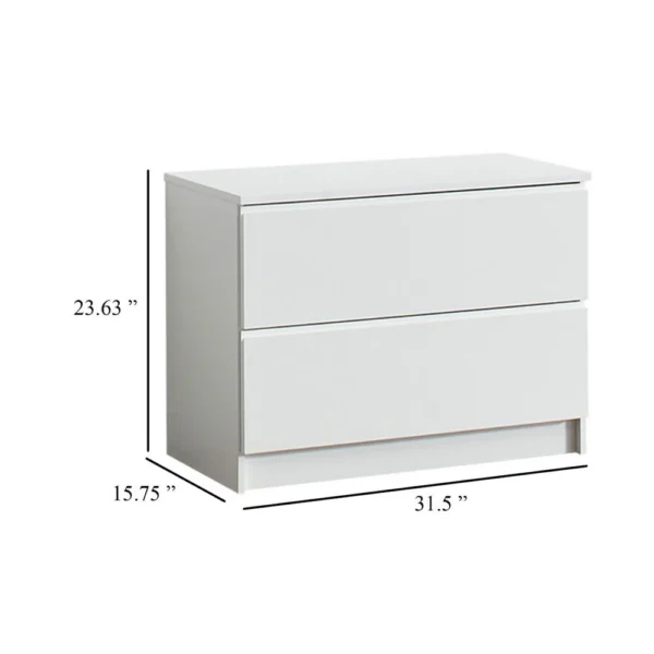 BM337088_4_15963c08-eafb-4b2d-8fb4-23592b08c506 Vedz Dresser Unit with 2 Drawers, Modern White Melamine Finish