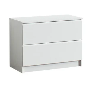 Vedz Dresser Unit with 2 Drawers, Modern White Melamine Finish