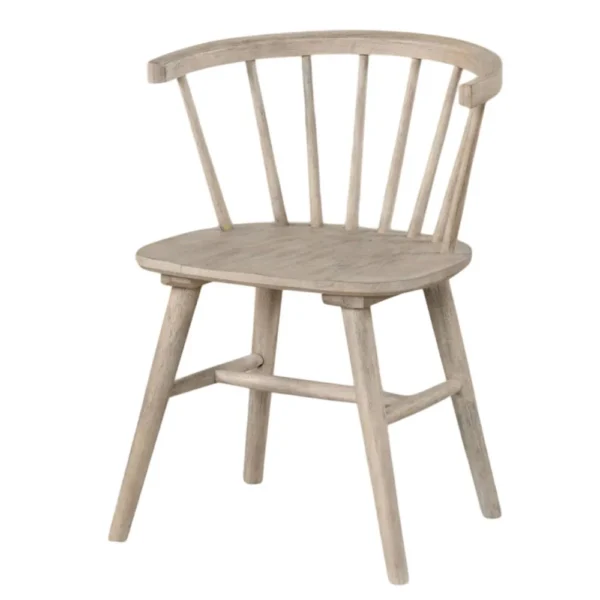 BM337251_2 Yely 5pc Dining Table and 4 Windsor Chairs Set, Natural Oak Brown