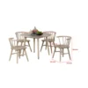 BM337251_4 Yely 5pc Dining Table and 4 Windsor Chairs Set, Natural Oak Brown