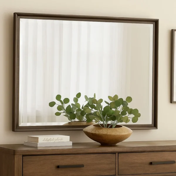 BM337938_5_416809b7-7815-4a2f-80e5-e7bdd903021e Genu Dresser Mirror, Warm Brown Wood Frame, Beveled Glass, 34 Inch