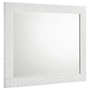 Ivon Dresser Mirror, White High Gloss Finish, Rectangular 37 Inch