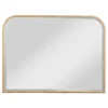 Lno Dresser Mirror, Beige Oak Wood Frame, Rectangular 36 Inch