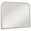 Lno Dresser Mirror, Beige Oak Wood Frame, Rectangular 36 Inch