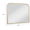 Lno Dresser Mirror, Beige Oak Wood Frame, Rectangular 36 Inch
