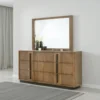 BM338050_5 Reon Dresser Mirror, Ash Brown Wood Frame, Vertical Fluting, 38 Inch