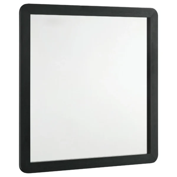 BM338137_8f058bfa-ec6b-4e85-b410-7b7afcd023f4 Cavy Dresser Mirror, Rounded Corners and Flat Glass, Black Melamine