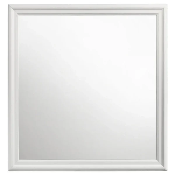 BM338138_1_b2650eb5-6ec4-4432-a199-6ed08c5e9a6f Nim Rectangular Dresser Mirror, Molded Trim Frame, 38 Inch White Wood