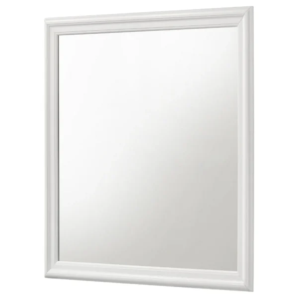 BM338138_2_1991fbf4-58b6-44fa-82dc-68942c13e97b Nim Rectangular Dresser Mirror, Molded Trim Frame, 38 Inch White Wood