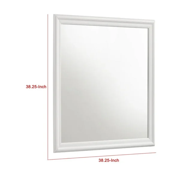 BM338138_4_5f9c63db-e91b-477b-906f-d1e7912823d3 Nim Rectangular Dresser Mirror, Molded Trim Frame, 38 Inch White Wood