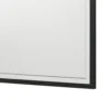 Jenny Square Dresser Mirror, Polished Chrome Trim, Black Wood-Melamine