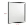 Jenny Square Dresser Mirror, Polished Chrome Trim, Black Wood-Melamine
