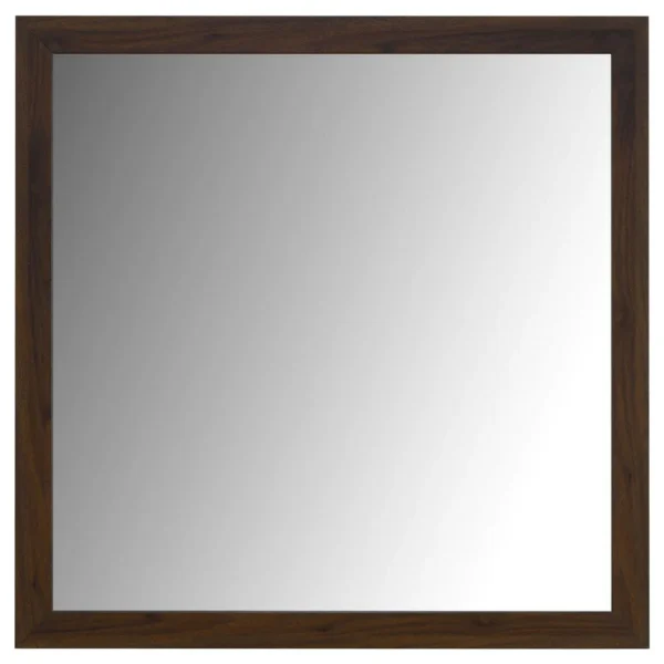 BM338147_1_72319f2d-e09d-405f-824b-95274d45495b Yels Dresser Mirror, Squared Corners, Flat Glass Design, Brown Wood