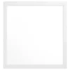 Dle Rectangular Dresser Mirror, Flush Frame, Flat Glass, White Wood