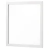 Dle Rectangular Dresser Mirror, Flush Frame, Flat Glass, White Wood