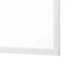 Dle Rectangular Dresser Mirror, Flush Frame, Flat Glass, White Wood