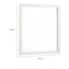 Dle Rectangular Dresser Mirror, Flush Frame, Flat Glass, White Wood